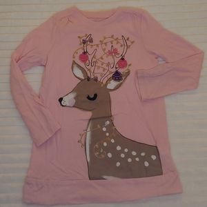 🎁Jumping beans longsleeve holiday deer tee sz 4T